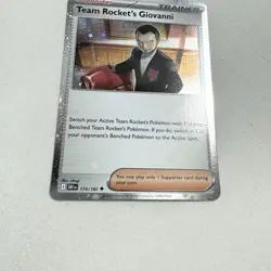 SWIRL Team Rocket's Giovanni 174/182 Destined Rivals Cosmos Holo Pokemon Card NM - Image 5