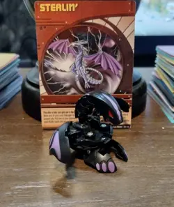 Bakugan Darkus Wavern 440G Black Battle Brawlers Rare W/Card! - Image 1