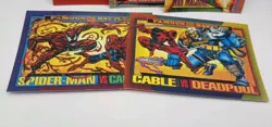 1993 Marvel Card Lot Of 5 Captain America Spider-Man War Machine Deadpool - Image 4