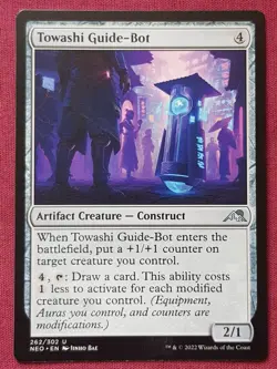 Magic The Gathering KAMIGAWA NEON DYNASTY TOWASHI GUIDE-BOT artifact card MTG - Image 1