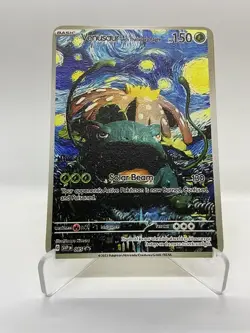 Venusaur Van Gogh Gold Metal Pokemon Card-Collectible Gift Display！NICE! - Image 1
