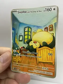 Snorlax Van Gogh Gold Metal Pokemon Card-Collectible Gift Display！NICE! - Image 1
