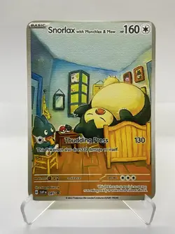 Snorlax Van Gogh Gold Metal Pokemon Card-Collectible Gift Display！NICE! - Image 3