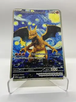 Charizard Van Gogh Gold Metal Pokemon Card-Collectible Gift Display！NICE! - Image 4