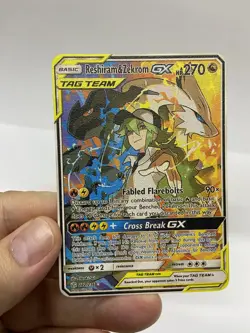 Reshiram&Zekrom GX Gold Metal Pokemon Card-Collectible Gift Display！NICE! - Image 1