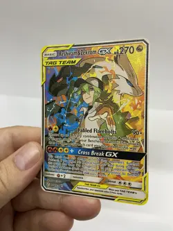 Reshiram&Zekrom GX Gold Metal Pokemon Card-Collectible Gift Display！NICE! - Image 3