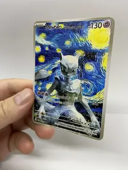 Metwo Van Gogh Gold Metal Pokemon Card-Collectible Gift Display！NICE! - Image 1