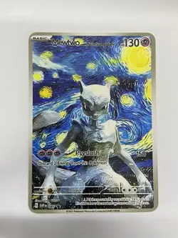 Metwo Van Gogh Gold Metal Pokemon Card-Collectible Gift Display！NICE! - Image 2