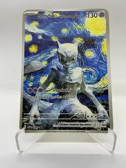 Metwo Van Gogh Gold Metal Pokemon Card-Collectible Gift Display！NICE! - Image 3