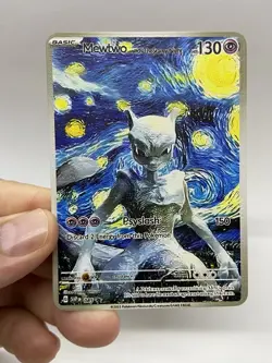 Metwo Van Gogh Gold Metal Pokemon Card-Collectible Gift Display！NICE! - Image 5