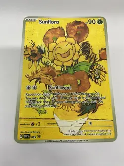 Sunflora Van Gogh Gold Metal Pokemon Card-Collectible Gift Display！NICE! - Image 4