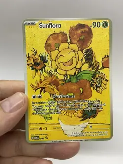 Sunflora Van Gogh Gold Metal Pokemon Card-Collectible Gift Display！NICE! - Image 5