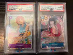 PSA 10 Boa Hancock and O-Nami One Piece Illustration Box Vol. 1 Promos Seq. SET - Image 1