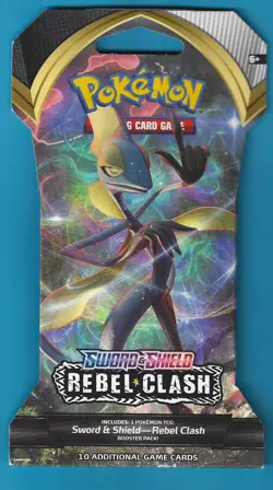 Pokemon "Rebel Clash" 10-Card Sealed Sleeved Booster (Inteleon) X1 - Image 1