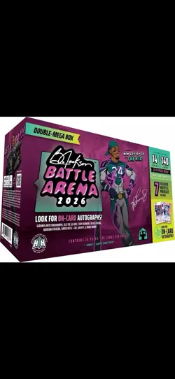 Bo Jackson 2026 Battle Arena Double-Mega Box Sealed 14 Packs 140 Cards - Image 1
