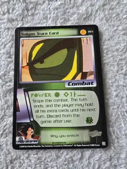DBZ Dragon Ball Z Saiyan Truce Card 203 CCG Limited Saiyan Saga MP - Image 1