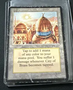 City of Brass Arabian Nights Damage Land Rare CARTE MTG (NO 1) - Image 1