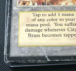City of Brass Arabian Nights Damage Land Rare CARTE MTG (NO 1) - Image 3