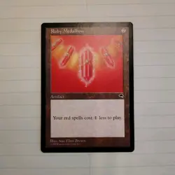 Ruby Medallion Tempest Artifact Rare Colorless Regular English - Image 1