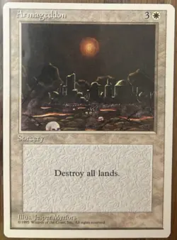 Armageddon , MTG Magic the Gathering, 4th Edition 1995 NM - Image 1