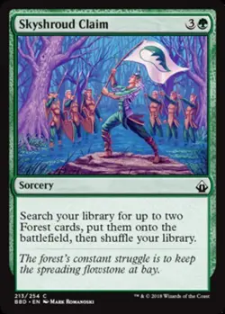 MTG Skyshroud Claim, Battlebond, Moderately Played, English - Image 1
