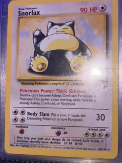 Snorlax 30/130 Non-Holo Pokemon Base Set 2 - Image 1