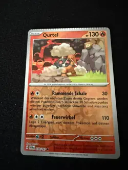 Pokemon Karte Qurtel TWM 030 Reverse Holo – Misprint / Miscut / Crimp Error rare - Image 1