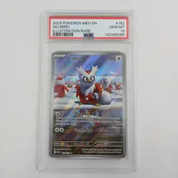 Pokemon Delibird 152/132 Me01: Mega Evolution Holo PSA 10! - Image 1