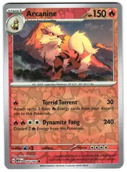 Arcanine 059/165 Reverse Holo SV: Scarlet & Violet 151 English Pokemon NM - Image 1