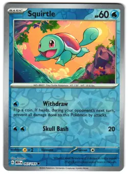 Squirtle 007/165 Reverse Holo SV: Scarlet & Violet 151 English Pokemon NM - Image 1