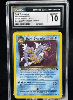 Dark Gyarados Holo #8 Prerelease Promo Team Rocket 2000 Pokemon CGC 10 💦 - Image 1
