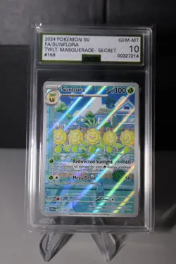 Sunflora Illustration Rare AGS 10 GEM MINT Pokemon Twilight Masquerade 169/167 - Image 1