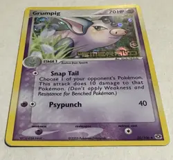 Pokemon Grumpig 30/106 EX Emerald Reverse Holo Stamped Rare LP - Image 3