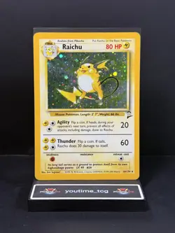 Pokemon Base Set 2 Holo Raichu #16 HP - Image 1