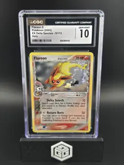 2005 Pokemon EX Delta Species Flareon Holo #5/113 CGC 10 - Image 1