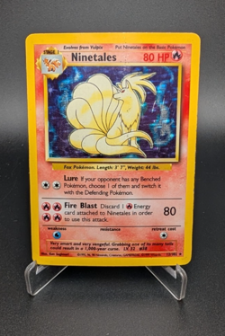 Ninetales - Base Set Unlimited 12/102 - Pokemon TCG (WOTC) - HP/Damaged - Image 1