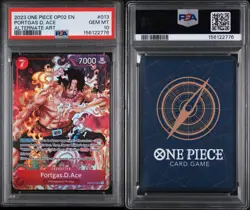2023 PSA 10 ONE PIECE OP02-PARAMOUNT WAR | ALTERNATE ART PORTGAS D. ACE 013 - Image 3
