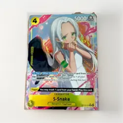 Bandai S-Snake Secret Rare Alternate Art Foil OP07-114 Carrying on His Will - Image 1