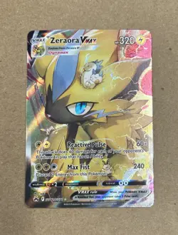 2023 Pokemon Crown Zenith Zeraora VMAX Holo Card GG42/GG70 - Image 1