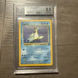 Lapras 10/62 Fossil Holo Rare BGS 9 MINT Vintage WOTC Pokemon Card 1999 - Image 1