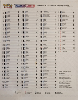 Pokemon TCG - Sword And Shield Base - Near Complete Set - 185 of 202 Cards - Image 1