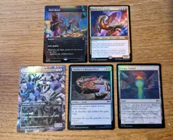 TMNT: Promo Cards, Magic The Gathering, FOIL, x5 Card Mini Bundle - Image 1