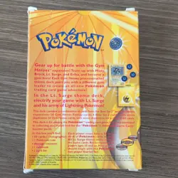 Wizards of the Coast Pokemon TCG Gym Heroes Lt. Surge Theme Deck Only 34 Cards - Image 2