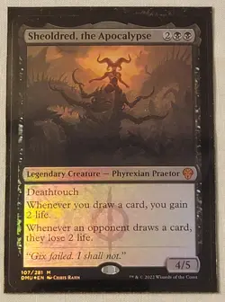 MTG Sheoldred the Apocalypse FOIL 107/281 Dominaria United NM Pack Fresh - Image 1