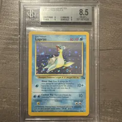 Lapras 10/62 Fossil Holo Rare BGS 8.5 MINT Vintage WOTC Pokemon Card 1999 - Image 1