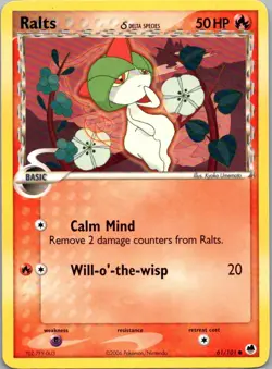 Pokemon TCG Ralts δ 61/101 Dragon Frontiers NM - Image 1