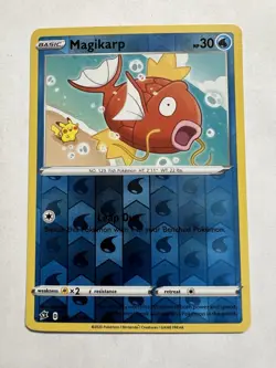 Magikarp 039/192 Rebel Clash Pokemon Reverse Holo NM w/ Pikachu Cameo - Image 1