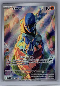 Sawk 130/086 Illustration Rare Pokemon Card White Flare - Image 1