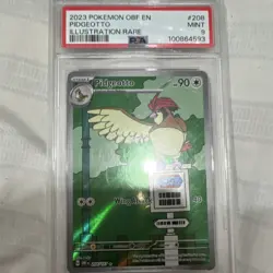Pokemon Pidgeotto Illustration Rare Holo SV03 Obsidian Flames PSA 9 208/197 - Image 1