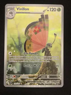 Pokemon Vivillon Illustration Rare SV08: Surging Sparks 193/191 NM - Image 1